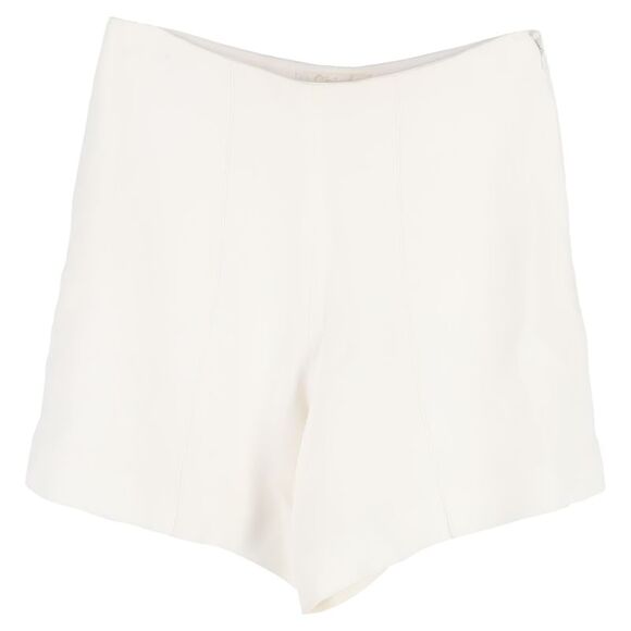 Chloé High Waisted Shorts in White Polyester